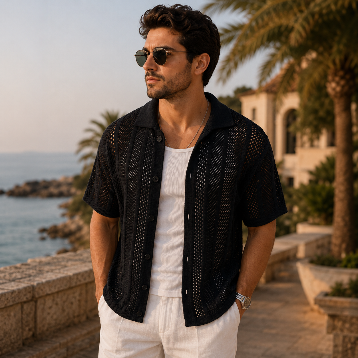 Camisa Capri Open Knit