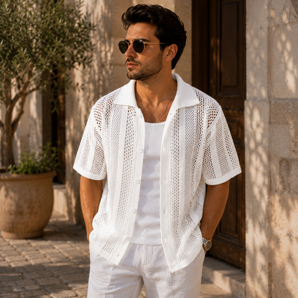 Camisa Capri Open Knit
