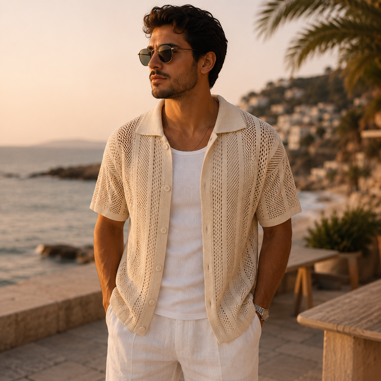 Camisa Capri Open Knit