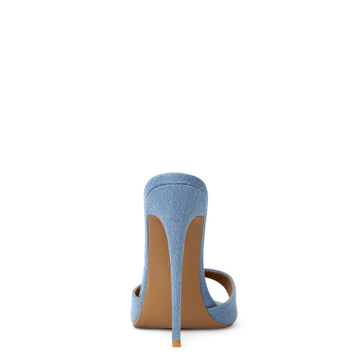Mules veganas Gia Denim de 120 mm