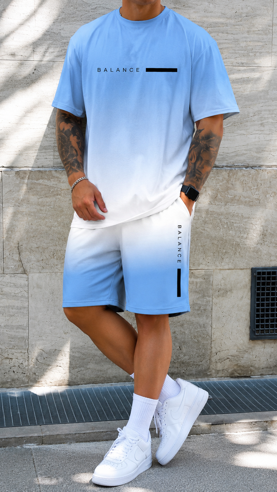 Conjunto de verano con efecto degradado