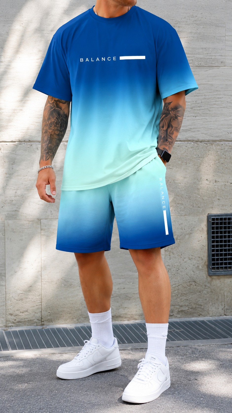 Conjunto de verano con efecto degradado