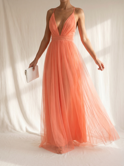 Ginebra | Vestido largo Luce Corallo