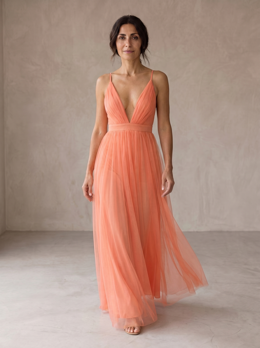 Ginebra | Vestido largo Luce Corallo