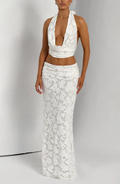 Conjunto Floral Capri Blanco